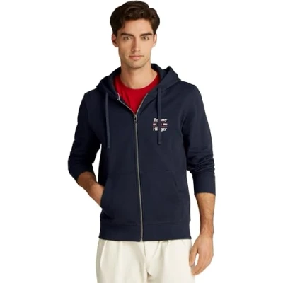 Abbildung von Tommy Hilfiger Stack Hoody Sweatjacke, Herren, Größe: Small, Desert sky
