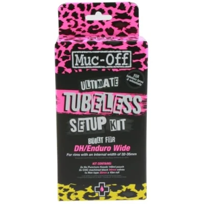 Abbildung von Muc Off Ultimate Tubeless Kit Setup Für Ready Fahrräder, DH Wide Enthält Felgenband, Fahrrad Flickzeug, Ventile und Reifendichtmittel