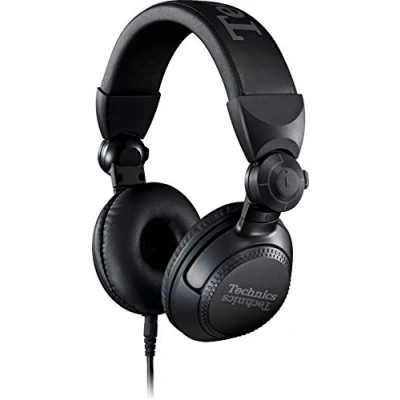 Abbildung von Technics EAH DJ1200 DJ Kopfhörer, On Ear, Schwenkarm, abnehmbares Spiralkabel, High End Stereoklang, schwarz