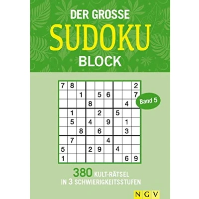 Abbildung von Der große Sudokublock Band 5: 380 Kulträtsel in 3 Schwierigkeitsstufen