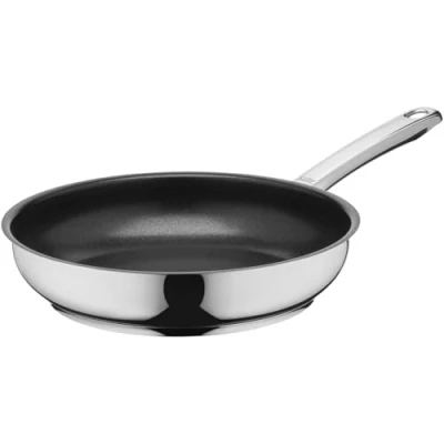 Abbildung von Silit Calabria Bratpfanne Induktion 24 cm, Edelstahl beschichtet, Edelstahlgriff, backofenfest, für schonendes Braten