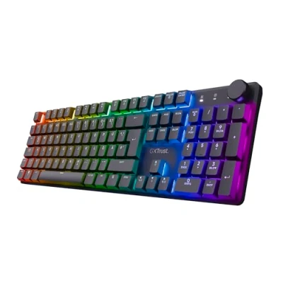 Abbildung von Trust GXT 868 Torix Mechanische Tastatur Kabellos Deutsches QWERTZ Layout, RGB Wiederaufladbare Gaming 2.4 GHz 100H Akkulaufzeit, Huano Switches Flache Tasten, Programmierbar, PC Laptop