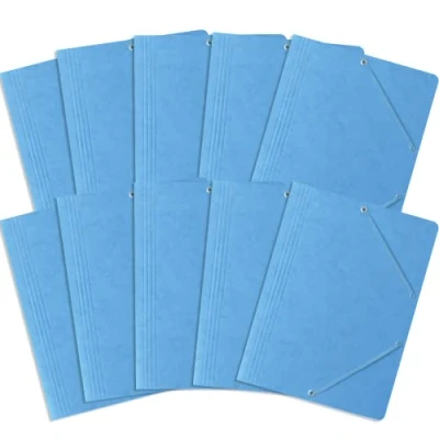 Abbildung von Einschlagmappe/Sammelmappe mit Gummi A4 Bantex, A4, 10 Stück Packung Hellblau