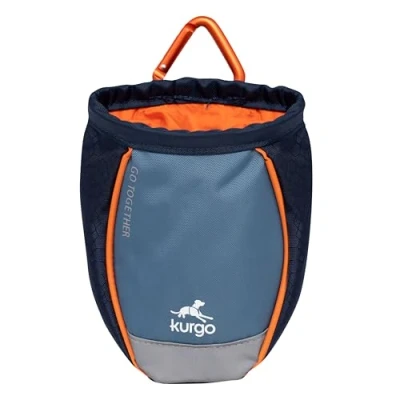 Abbildung von Kurgo Go Stuff It Futterbeutel, Hält Hunde Leckerlis frisch, Ideal für Hundetrainings, 11 cm breite Öffnung, Navy