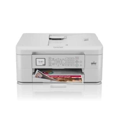 Abbildung von Brother MFC J1010DW 4 in 1 Farbtintenstrahl Multifunktionsgerät (Drucker, Scanner, Kopierer, Fax) Weiss 400 x 172 343 mm