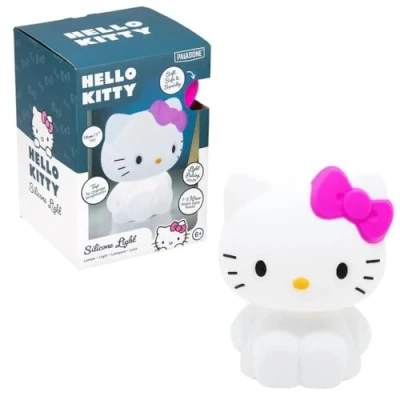 Abbildung von Paladone Hello Kitty Squishy Lampe Offiziell lizenziertes Sanrio freistehendes Schreibtischlicht, Spielzimmer Dekor und Merchandise für Jungen Mädchen, Nachtlicht Geschenk Zubehör