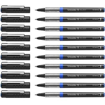 Abbildung von Schneider Xtra 823 Tintenroller (Konusspitze aus Edelstahl, 0,3 mm) 10er Packung blau