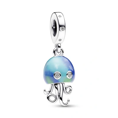 Abbildung von Pandora Colourchanging Jellyfish Dangle Charm, Damen, Größe: One Size, Sterling silver