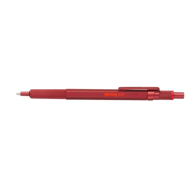 Abbildung von rOtring 600 Kugelschreiber mittlere Spitze Schwarze Tinte Rot Schaft nachfüllbar