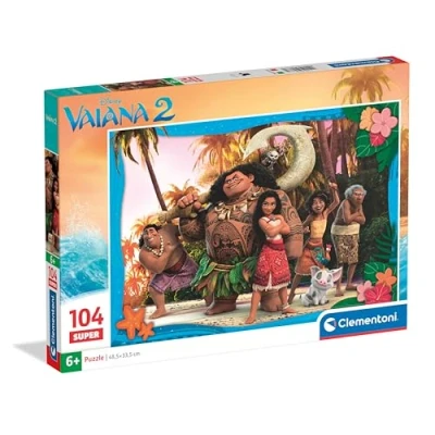 Abbildung von Clementoni Disney Vaiana 2 Kinder Puzzle 104 Teile 37,9 x 26,9 cm für ab 6 Jahre Geschicklichkeitsspiel von 25787