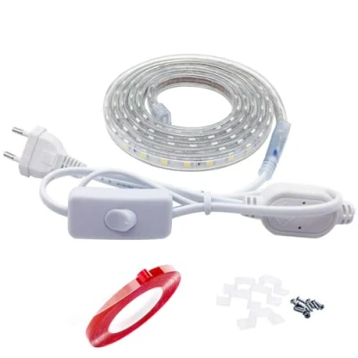 Abbildung von Q.Laomi LED Streifen Warmweiß, IP65 Wasserdicht Lichtleiste Lichtstreifen, 220V 230V Leuchtband mit Schalter, 2M, Warmweiß