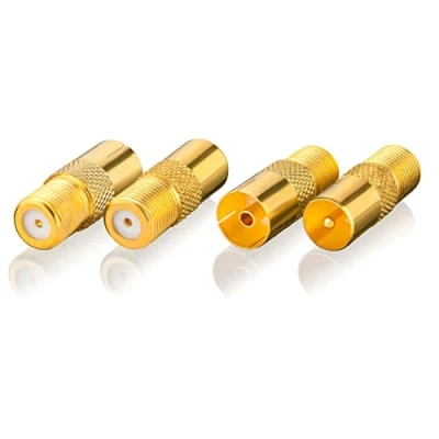Abbildung von SEBSON SAT Antenne Adapter Set 2X F Buchse auf Koax Stecker (IEC), (IEC) Kabel