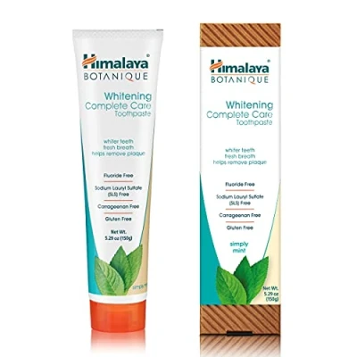 Abbildung von Botanique Whitening simply Mint Prevents germs and improves Oral &amp; Dental health Strenghtens teeth All Natural, Fluoride SLS free 100% Vegetarian Vegan Friendly 150g