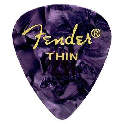 Abbildung von Fender Premium Celluloid 351 Shape Picks, dünn, Violett Moto, 12er Pack