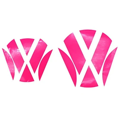Abbildung von Emblem Ecken Inlays Folie Aufkleber passgenau Finest Folia K006/K007 (Neon Pink)