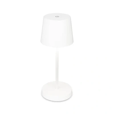 Abbildung von BRILONER LED Tischlampe Kabellos, Dimmbare Nachttischlampe Touch, Schreibtischlampe, Leselampe, Tischleuchte Outdoor und Indoor, USB C, Camping Lampe, Warmweißes Licht, Weiß, 26 cm