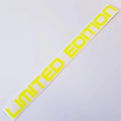 Abbildung von Folien Zentrum Limited Edition Neon Gelb 20 x 1,5 cm hochwertiger Aufkleber Auto Tuning OEM &amp; JDM Sticker Lustige für Stickerbomb Autoaufkleber Made in Germany