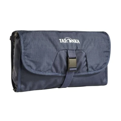 Abbildung von Tatonka Small Travelcare Kulturbeutel Flache Waschtasche zum Aufhängen mit Fächern und Spiegel 25 x 17 4 cm (navy)