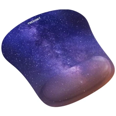 Abbildung von TECKNET Mauspad mit Gelkissen, Memory Foam Mousepad Ergonomisches Wasserdicht Komfort Mausmatte Handgelenkpolster Handauflage für Alle Maus Offfice Heim Computer Laptop