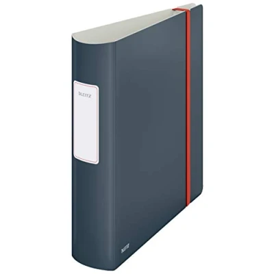 Abbildung von Leitz Qualitäts Ordner 180 Active, A4, 500 Blatt, 8,2 cm Rückenbreite, Samtgrau, Cosy Serie, 10380089