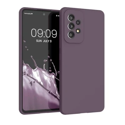 Abbildung von kwmobile Hülle kompatibel mit Samsung Galaxy A53 5G Silikon Handy Case Handyhülle weiche Oberfläche kabelloses Laden Helle Iris