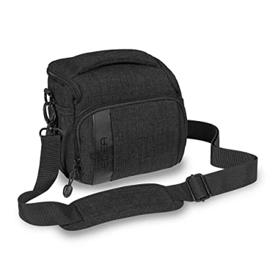 Abbildung von Pedea Kameratasche Fashion für Spiegelreflex DSLR SLR Spiegelreflexkamera Fototasche DLSM Systemkamera mit Regenschutzhülle Zubehör und Objektive, Gr. L schwarz