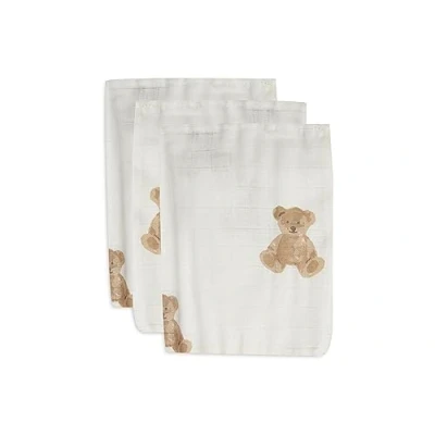 Abbildung von Jollein 536 848 66095 Waschlappen/Waschhandschuhe 3er Set Teddybär weiß (15x20 cm)