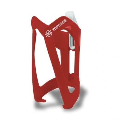 Abbildung von SKS GERMANY TOPCAGE Flaschenhalter für Fahrräder (Fahrrad aus hochfestem sowie leichtem Kunststoff, verstellbarer Anschlag, variable Fanghaken sichere Arrertierung), Rot, Einheitsgröße