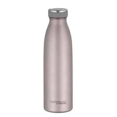 Abbildung von THERMOcafé by THERMOS TC BOTTLE rose mat 0,50l, Edelstahl Isolierflasche kohlensäurefest, 12h heiß 24h kalt, Auslaufsicher, für Schule, Unterwegs &amp; Büro