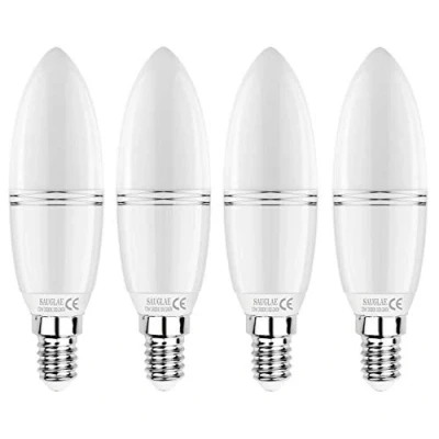 Abbildung von SAUGLAE E14 LED Kerzen Lampe 12W, 100W Glühbirnen äquivalent, 3000K Warmweiss, Nicht Dimmbar, 1380Lm, Kleine Edison Schraube Kerze Birne, 4er Pack