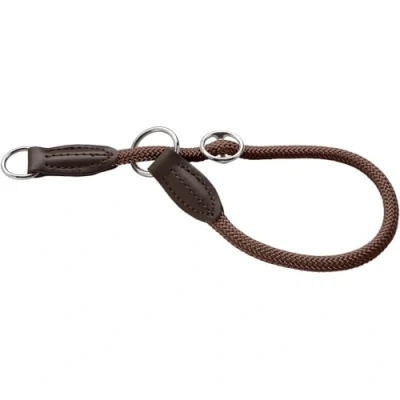 Abbildung von HUNTER Freestyle Dressurhalsung, Hundehalsband, Zugstopper, robust, wetterfest, 35 (S), braun