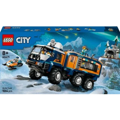 Abbildung von LEGO City Arktis Truck mit Labor BAU und Spielset Erkundungsfahrzeug Lenkung Federung inkl. Schneescooter, 5 Mini Figuren 3 Wolfsfiguren Geschenk für Jungen ab 8 Jahren 60471