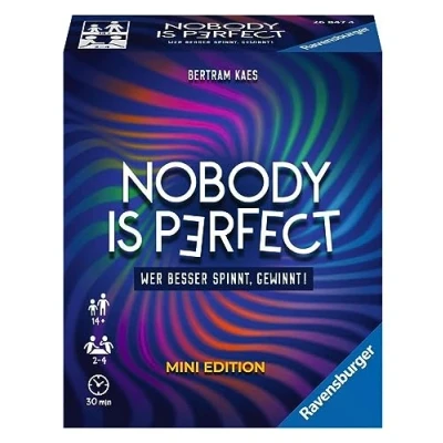 Abbildung von Ravensburger 26847 Nobody is perfect Mini Edition Kommunikatives Kartenspiel für die ganze Familie, Spiel Erwachsene und Jugendliche ab 14 Jahren, 2 4 Spieler