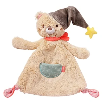 Abbildung von Fehn Schmusetuch Baby Schnuffeltuch mit Bär Köpfchen Kuscheltuch für Neugeborene Kuscheltier Spielzeug Stofftier Plüschtier Stofftuch zum Kuscheln Babys und Kleinkinder ab 0+ Monaten