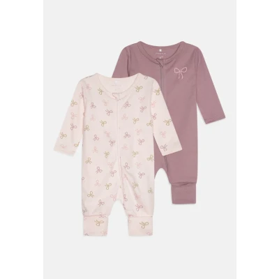 Abbildung von Name it Nbfnightsuit BOW 2 PACK Pyjama für Kinder, Größe: 50, Barely pink
