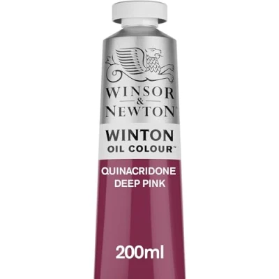 Abbildung von Winsor &amp; Newton 1437250 Winton, feine hochwertige Ölfarbe 200ml Tube mit gleichmäßiger Konsistenz, lichtbeständig, hohe Deckkraft, reich an Farbpigmenten Quinacridone Dunkel Pink