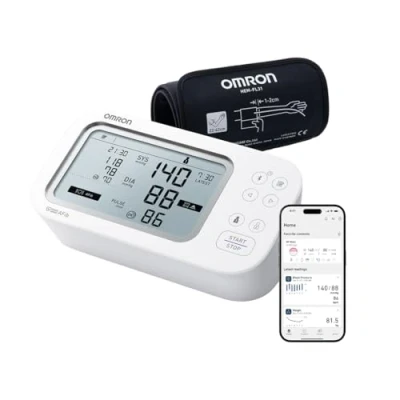 Abbildung von OMRON X7 Smart AFib Oberarm Blutdruckmessgerät Vorhofflimmern Screening bei jeder Blutdruckkontrolle zu Hause Klinisch validiert 2 Benutzer Intelli Wrap Manschette 2242 cm kostenlose App