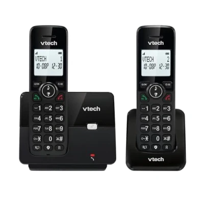 Abbildung von VTECH CS2001 Schnurloses DECT Telefon mit 2 Mobilteilen für zu Hause, Blocker unerwünschte Anrufe, Lange Reichweite zuverlässig bis 300 m, Anrufer Identifikation