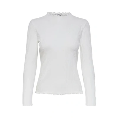 Abbildung von ONLY EMMA NOOS Langarmshirt, Damen, Größe: Small, Egret