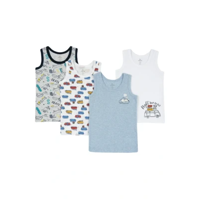 Abbildung von Chicco Unterhemd Set aus Baumwolle, Unterwäsche Jungen, Weiß, 6 jahre (pack of 4)