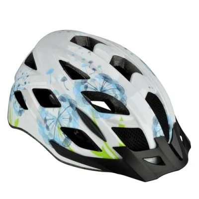 Abbildung von FISCHER Erwachsene Fahrradhelm, Radhelm, Cityhelm Urban Flower, S/M, 52 59cm, weiß blau, mit beleuchtetem Innenring System