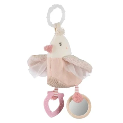 Abbildung von Fehn Activity Vogel Motorikspielzeug zum Aufhängen mit spannenden Spielfunktionen Greifen und Geräusche erzeugen EIN Perfekter Begleiter für Babys Kleinkinder ab 0+ Monaten