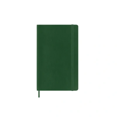 Abbildung von Moleskine Klassisches Notizbuch, Punktierter Notizblock mit weichem Einband und elastischem Verschluss, Großes Format 13 x 21 cm, Farbe Myrtegrün, 192 Seiten