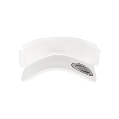 Abbildung von Flexfit Yupoong Damen und Herren Curved Visor Cap Unisex Sonnenblende mit Klettverschluss Weiß, Einheitsgröße