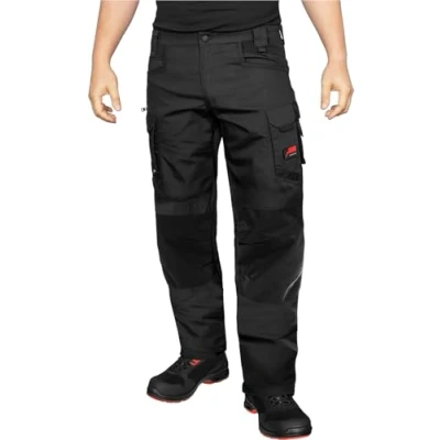 Abbildung von ACE Constructor Herren Arbeitshose lang Männer Arbeitshosen mit Stretch Bund, Cargo &amp; Kniepolster Taschen Schwarz 52