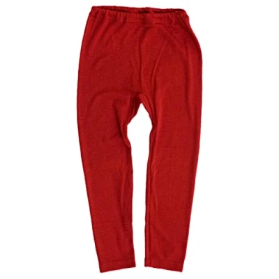 Abbildung von Cosilana, Kinder Leggings 70% Wolle 30% Seide (140, Rot Uni)