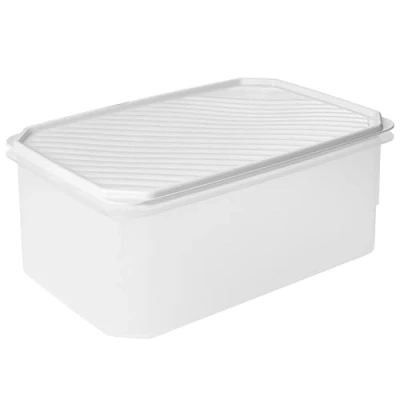 Abbildung von Tatay Frischhaltedose , Airtight, 4.7L von Kapazität, flexible Druckdeckel, BPA frei, Geeignet Mikrowelle und Geschirrspüler, Weiß. Maße: 28,5 x 18,5 12,2 cm