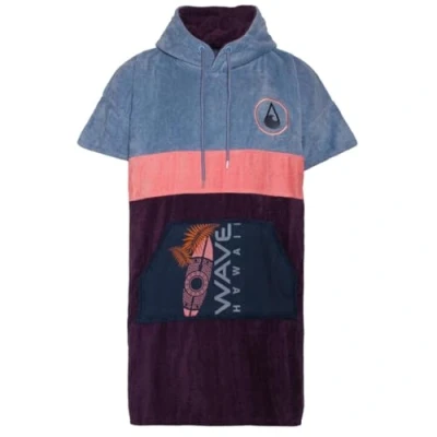 Abbildung von WAVE HAWAII Bade Poncho Damen &amp; Herren Kiholo mit Kapuze Größe M, 160 190cm I 100% Baumwolle Surf für Erwachsene Velours Frottee Handtuch hoher Wasserabsorption