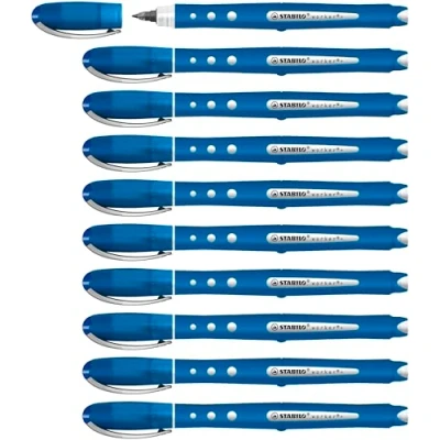 Abbildung von Tintenroller STABILO worker+ colorful medium 10er Pack blau