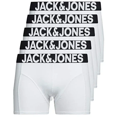 Abbildung von JACK &amp; JONES Herren 5er Pack Boxershorts Mix Unterwäsche Mehrpack,5er Weiß,XL
